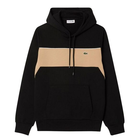 Lacoste Other - Lacoste Mens Colour Block Fleece Hoodie / Black